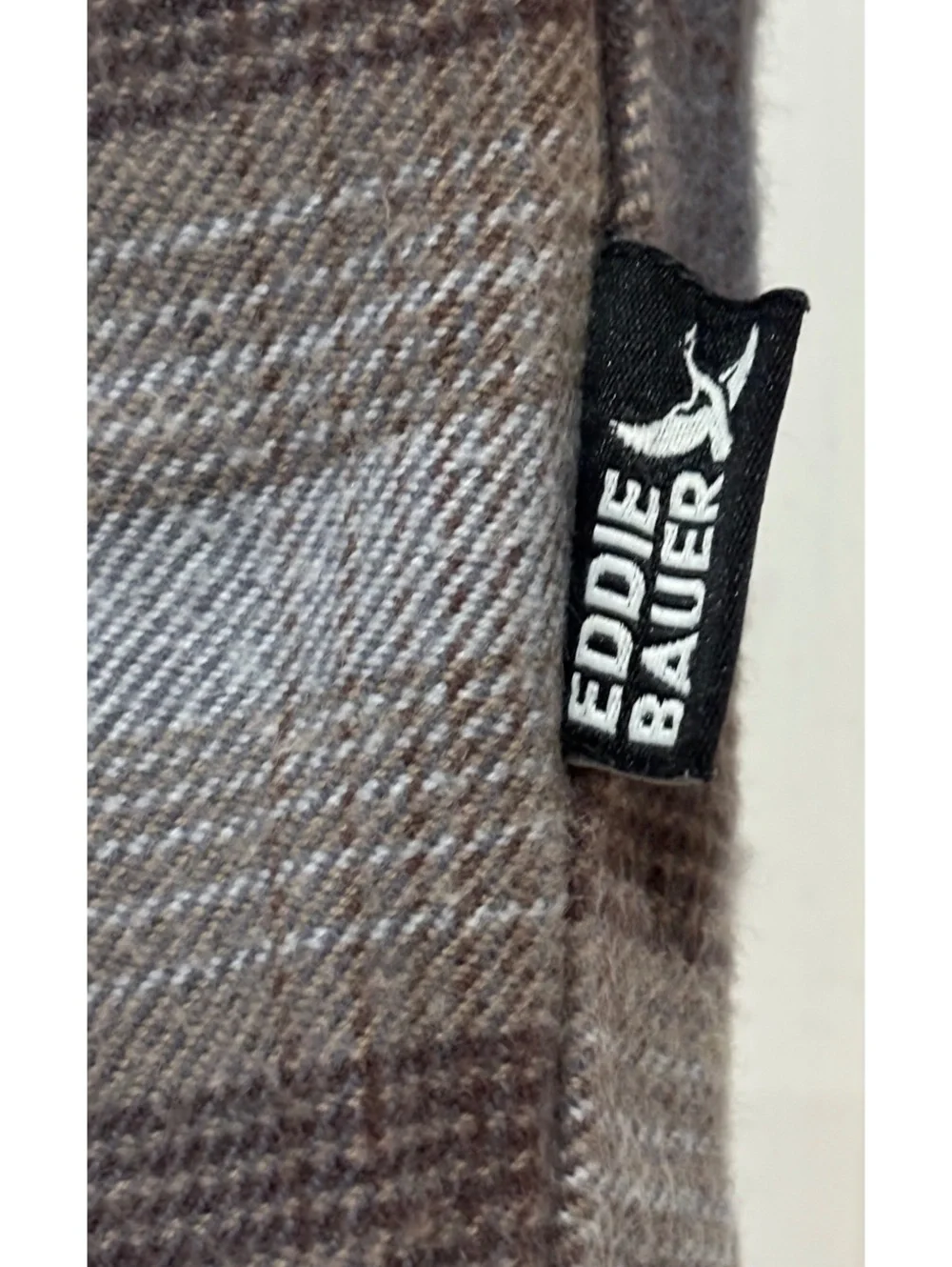 Eddie Bauer Men's Brown Plaid Lounge Pants with Drawstring Waist